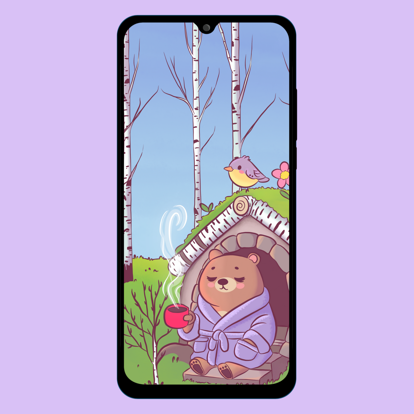 "Mama Bear's First Coffee" - Phone Wallpaper | Digital Download