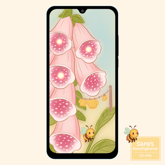 "Eztelle's Foxglove Home" - Phone Wallpaper | Digital Download